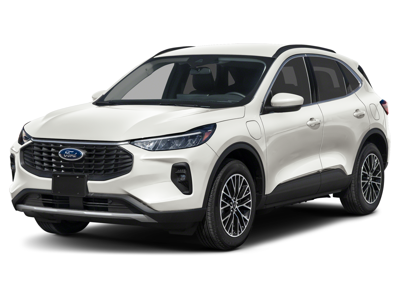 2025 Ford Escape Plug-In Hybrid PHEV in Star White Metallic Tri-Coat — front three-quarter view