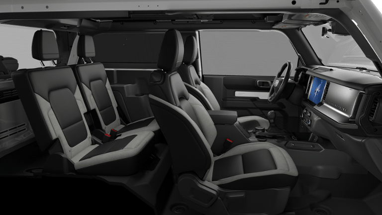 2026 Ford Bronco Base in Oxford White — front three-quarter view