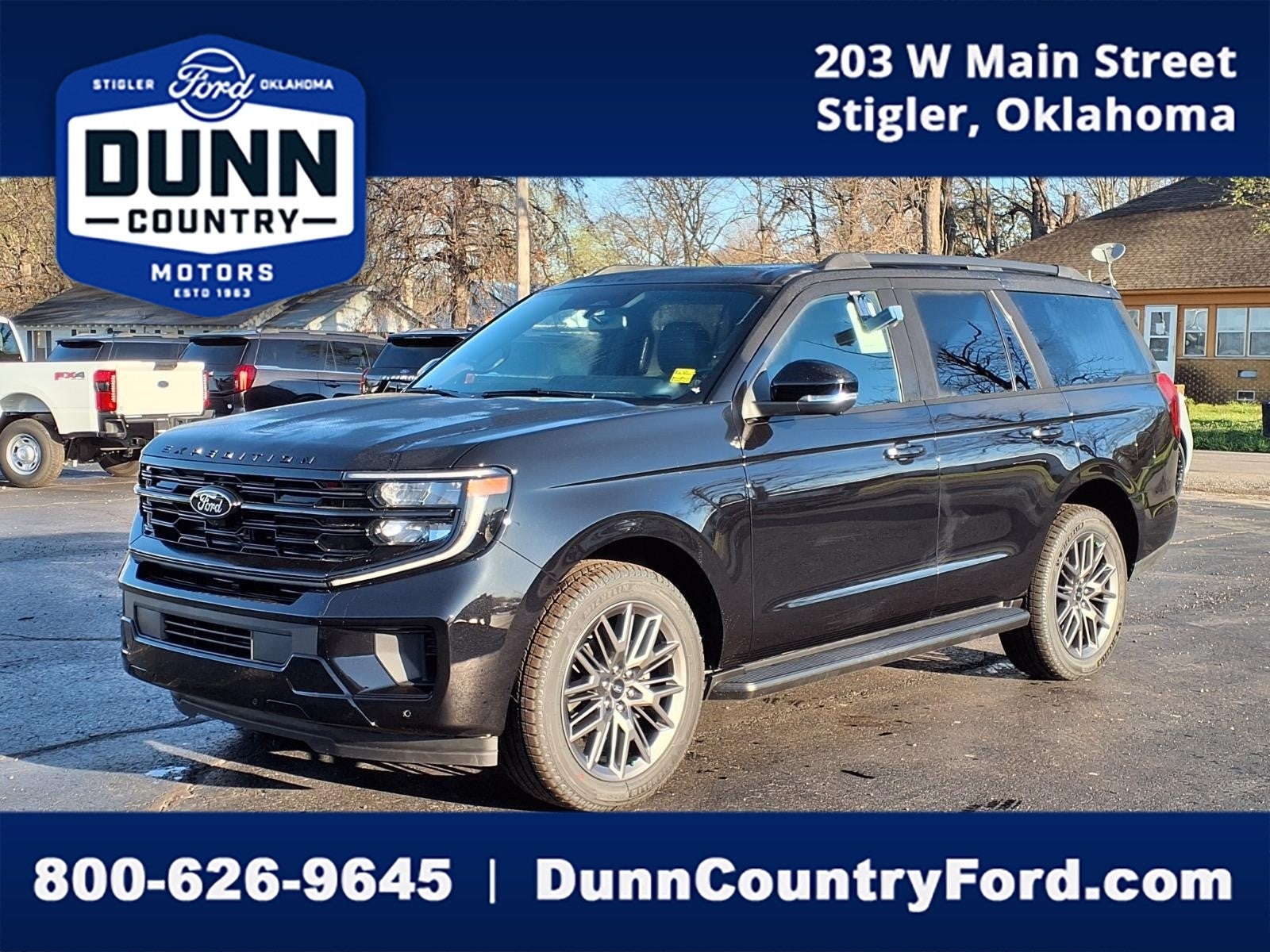 2026 Ford Expedition Platinum in Agate Black Metallic — front three-quarter view