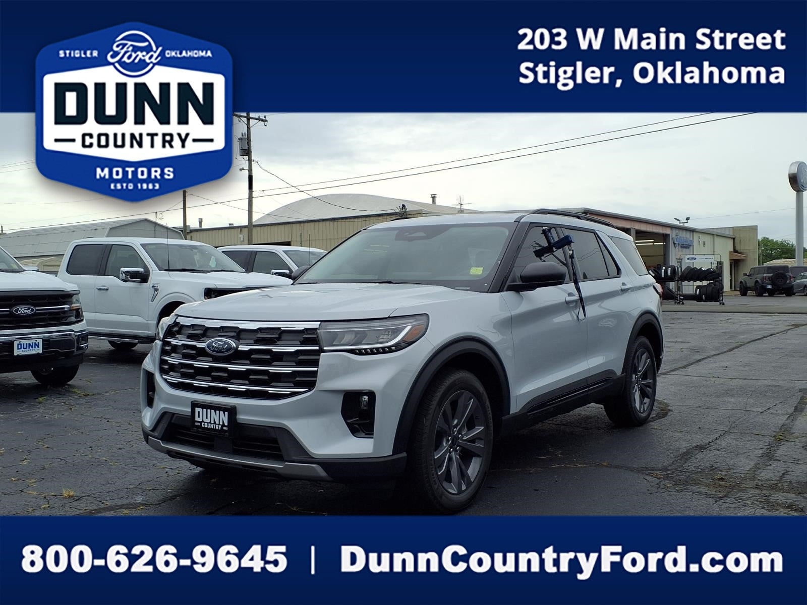 2026 Ford Explorer Active in Space White Metallic — front three-quarter view