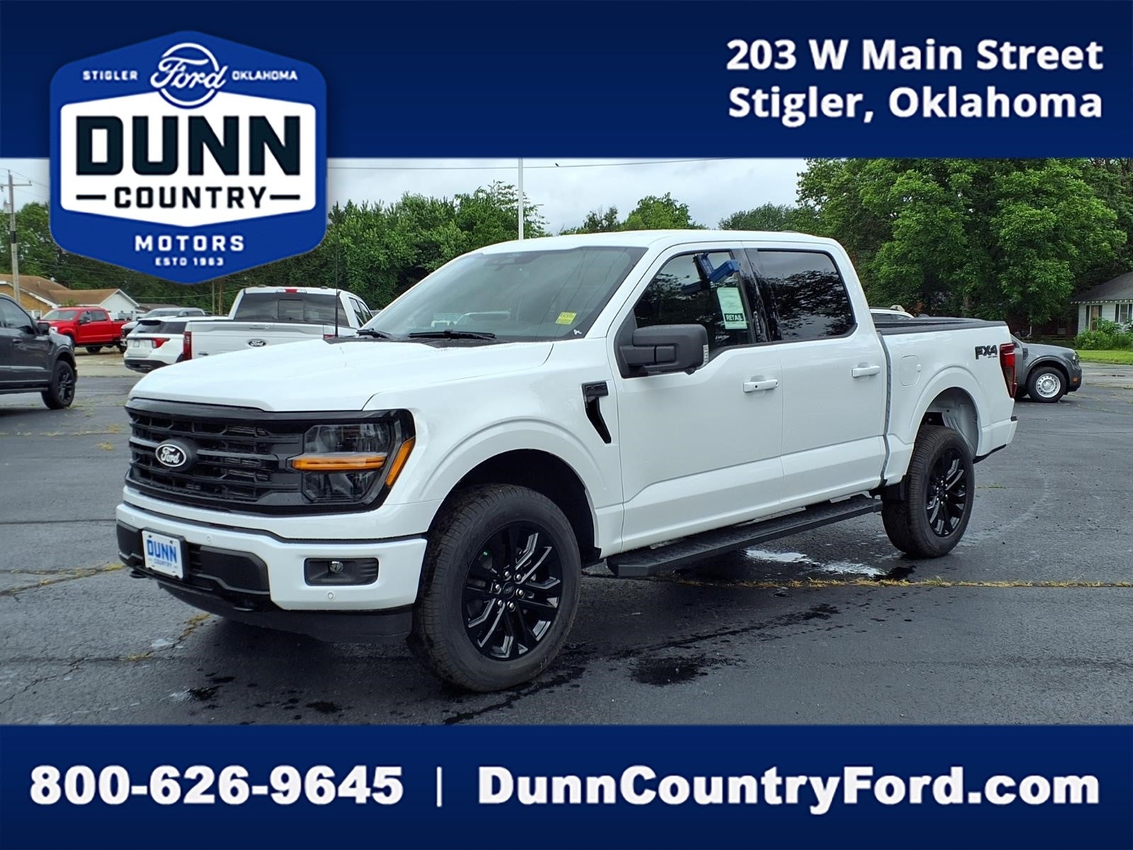 2026 Ford F-150 XLT in Oxford White — front three-quarter view