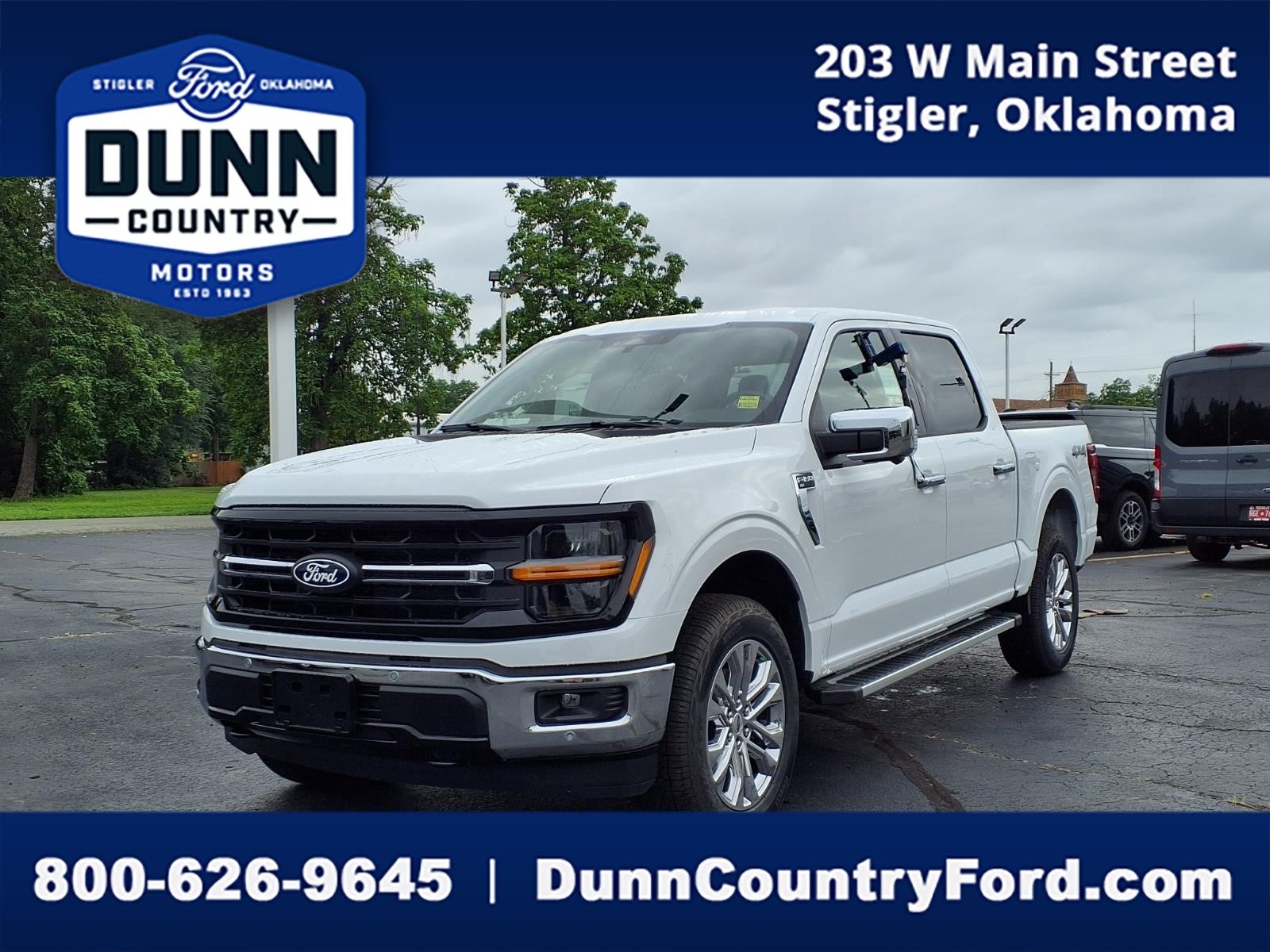 2026 Ford F-150 XLT in White — front three-quarter view