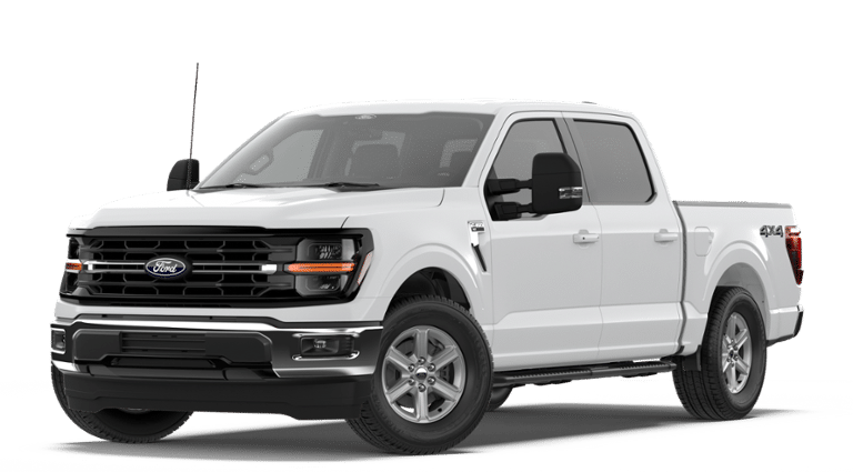 2026 Ford F-150 XLT in Oxford White — front three-quarter view